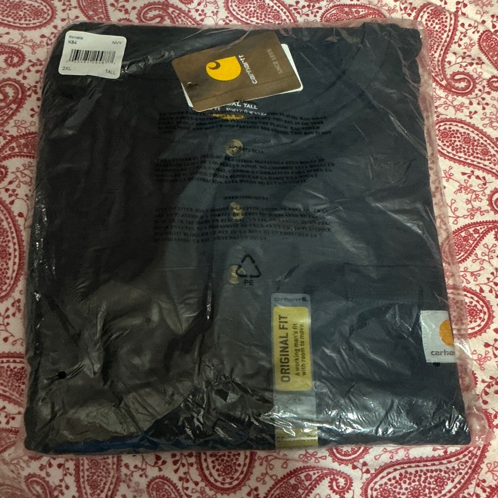 Carhartt Navy Long Sleeve Shirt 2xl Tall
